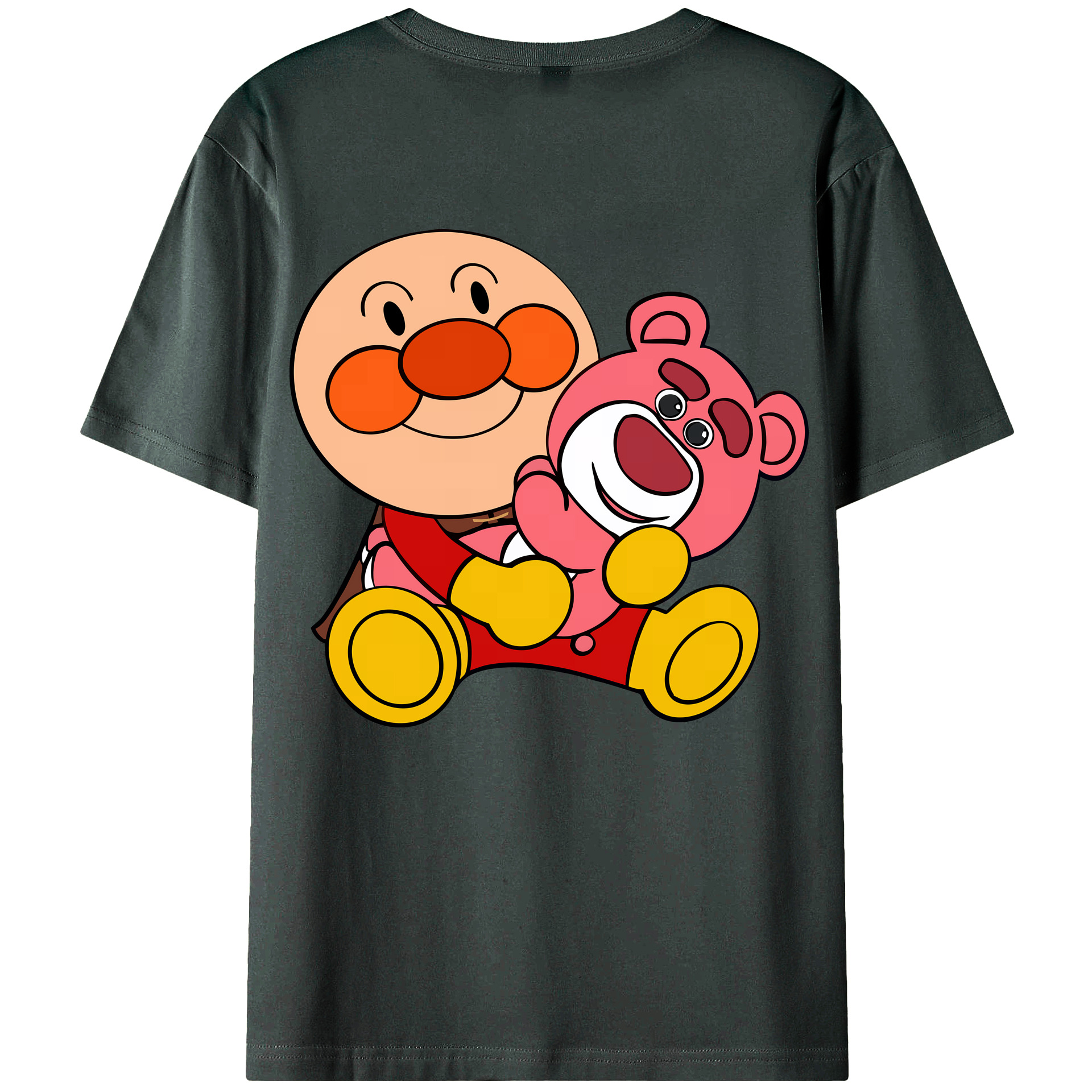 （画像用） アンパンマン Anpanman 綿100％ メンズ半袖Tシャツ（バックプリント） 通気性